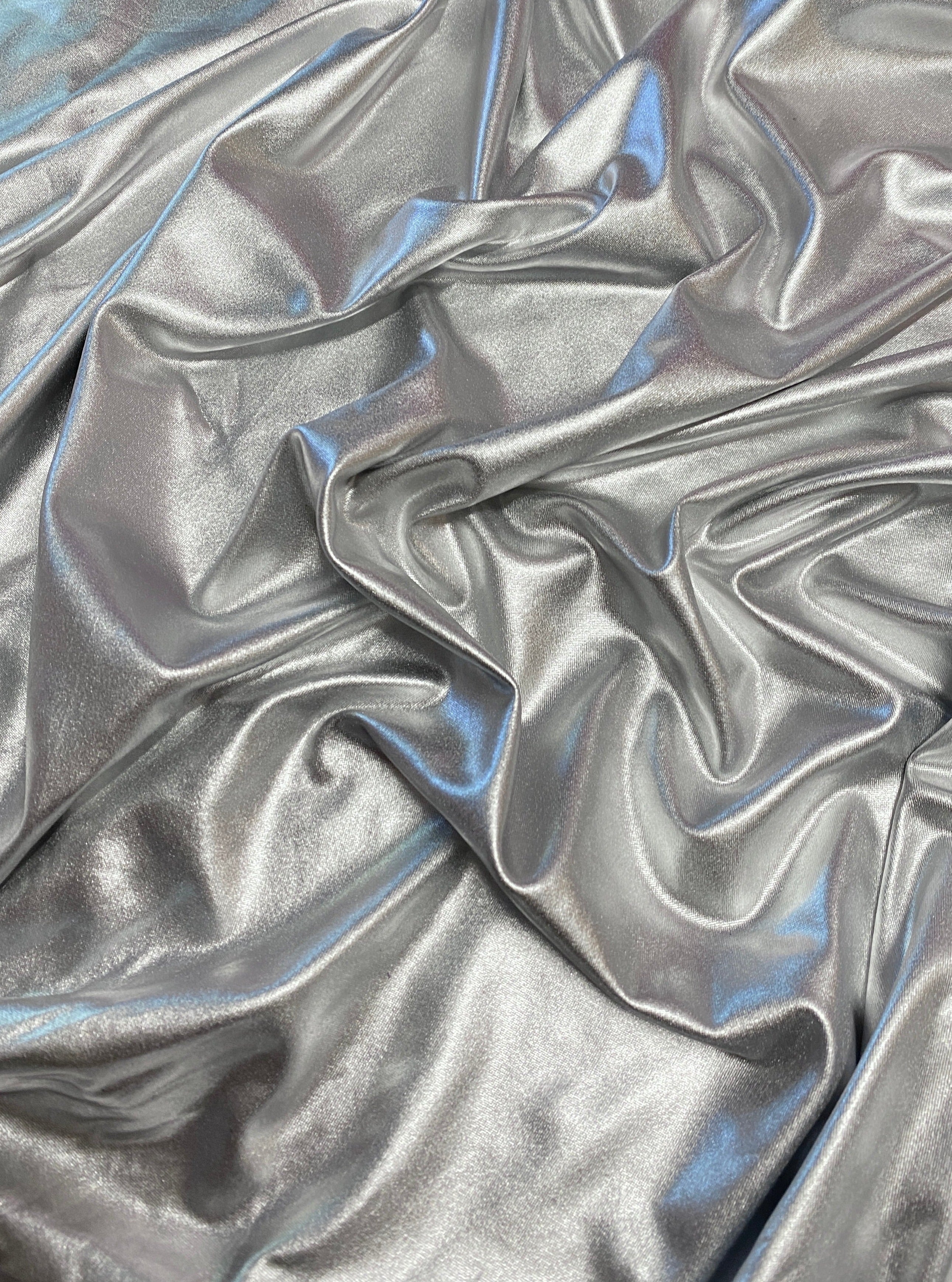 Silver Foil Lame Spandex, dark Silver Foil Lame Spandex, light Silver Foil Lame Spandex, Silver Foil Lame Spandex for woman, Silver Foil Lame Spandex for leggings, Foil Lame Spandex for costumes, Foil Lame Spandex on discount, sale on Foil Lame Spandex, buy Foil Lame Spandex online