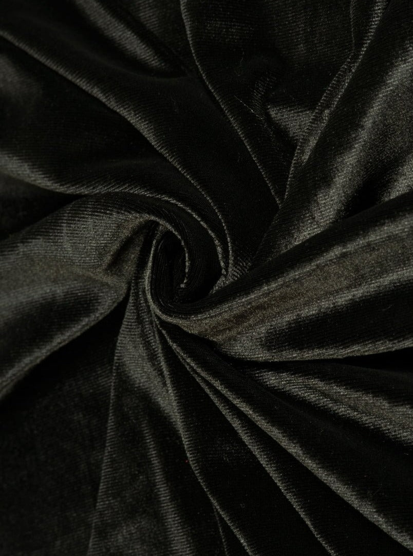 black stretch velvet, jet black velvet, dark gray stretch velvet, charcoal velvet, black velvet for dress, soft black velvet, luxury velvet, shiny velvet, kikitextile, velvet store usa, velvet for bride, velvet for woman