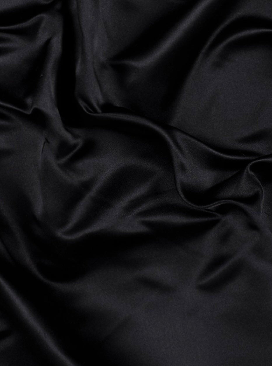  Black Heavy Satin Fabric, Black Bridal Shiny Satin by yard, Black Satin Fabric for Wedding Dress, black satin for gown, black satin for woman, black satin for dresses, satin on sale, discounted satin, cheap satin, buy satin online, premium satin