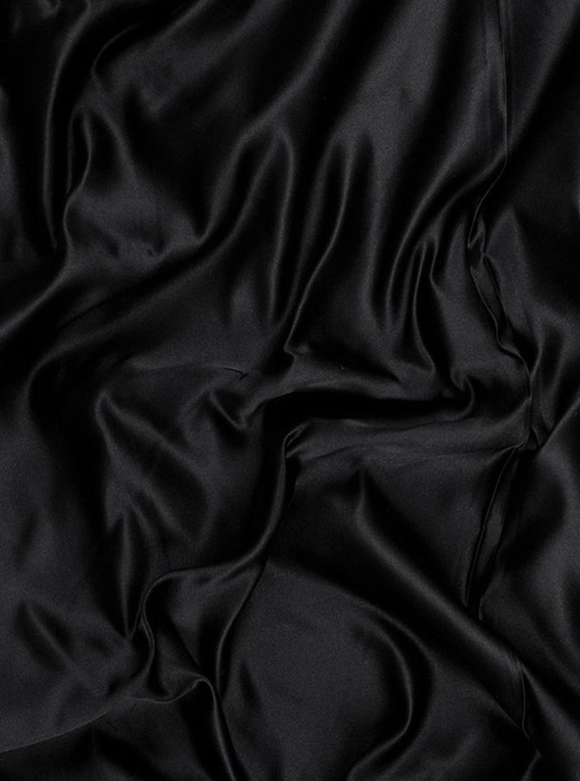  Black Heavy Satin Fabric, Black Bridal Shiny Satin by yard, Black Satin Fabric for Wedding Dress, black satin for gown, black satin for woman, black satin for dresses, satin on sale, discounted satin, cheap satin, buy satin online, premium satin