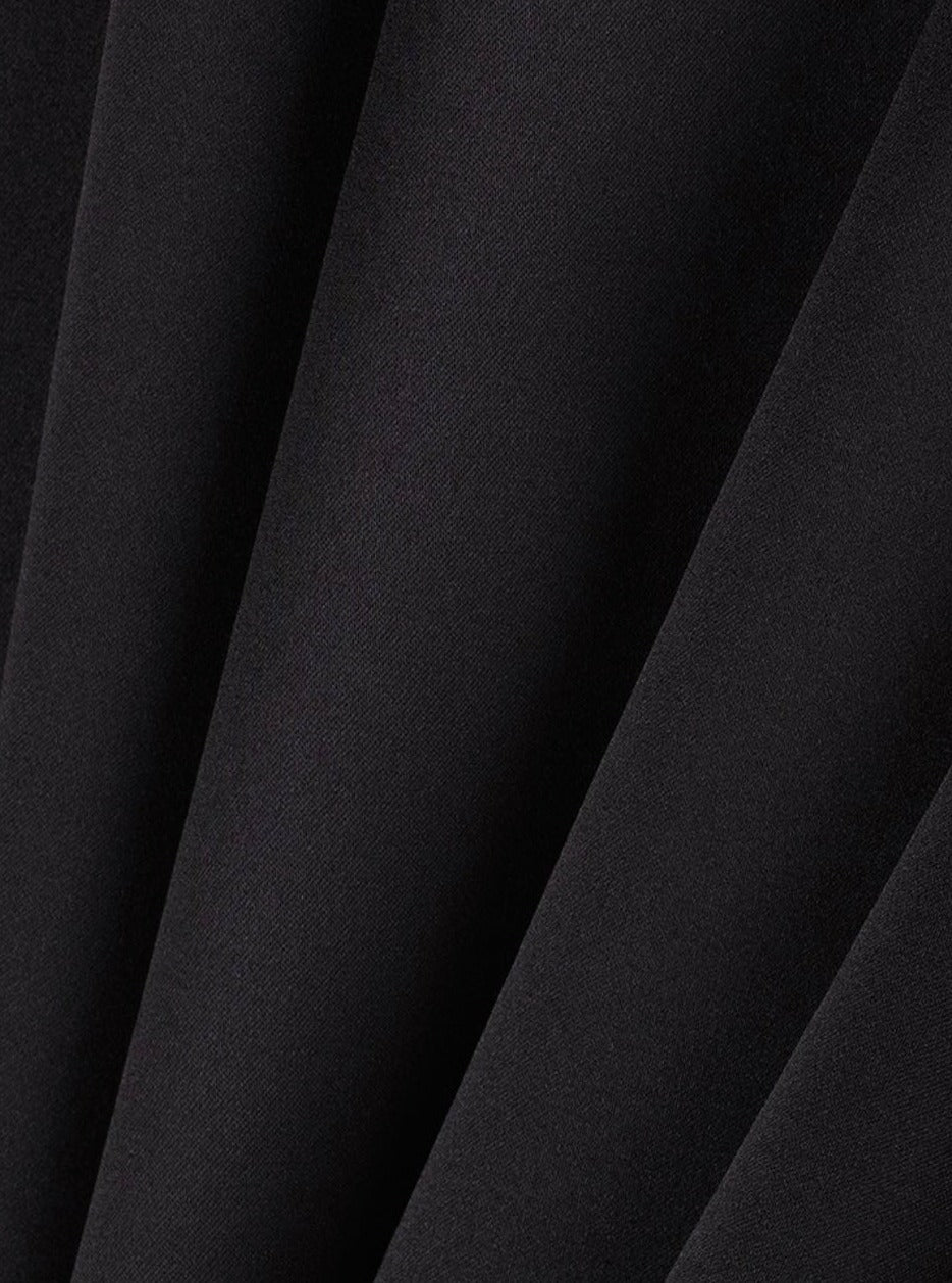  Black Heavy Satin Fabric, Black Bridal Shiny Satin by yard, Black Satin Fabric for Wedding Dress, black satin for gown, black satin for woman, black satin for dresses, satin on sale, discounted satin, cheap satin, buy satin online, premium satin