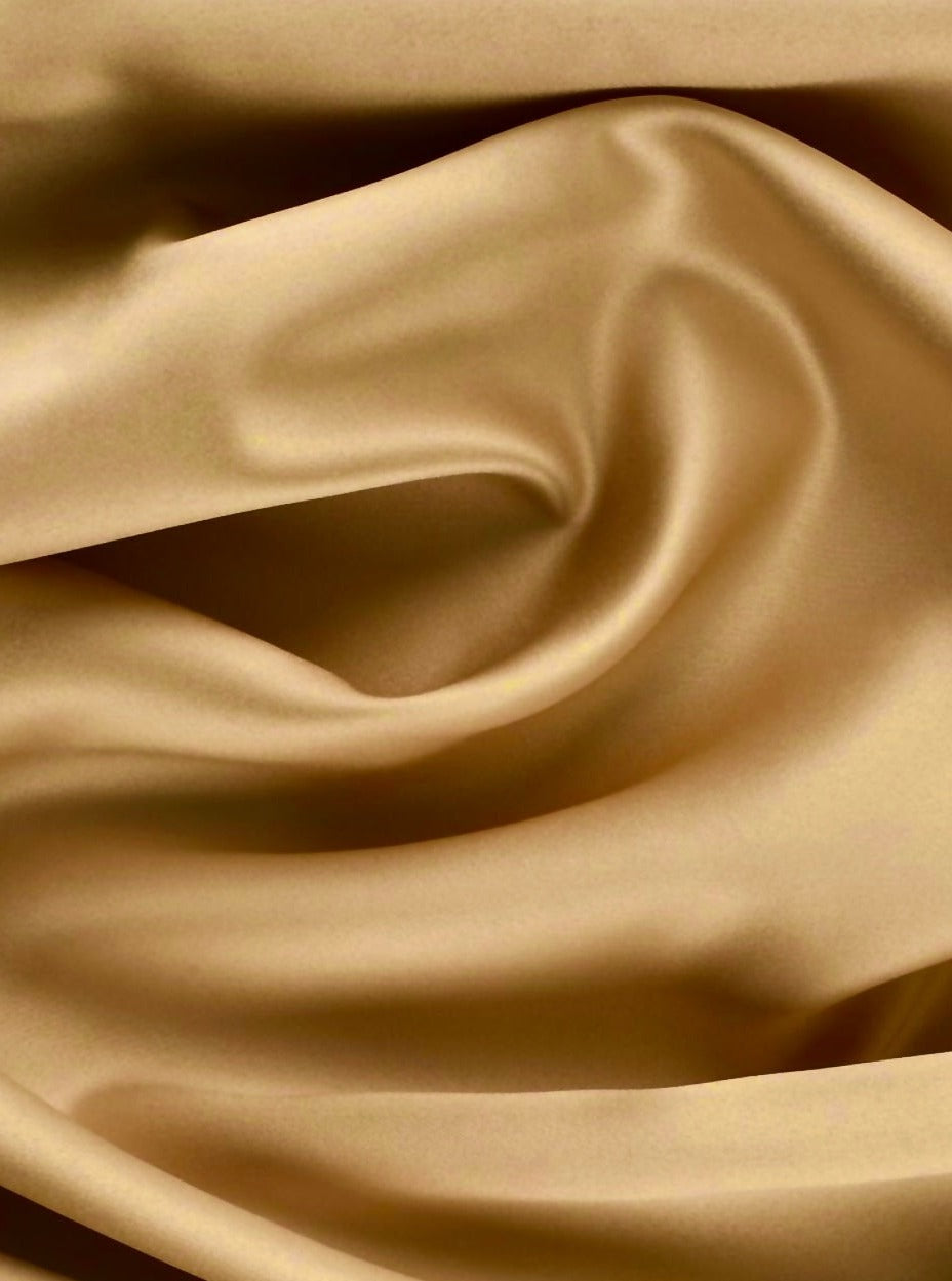 Cappuccino Duchesse Satin Fabric, Light Gold Bridal Shiny Satin by yard, Dusty Caramel Heavy Satin Fabric for Wedding Dress, light brown gown, chocolate color fabric, premium satin, best quality satin, luxury satin, cheap satin, discounted satin, buy satin online