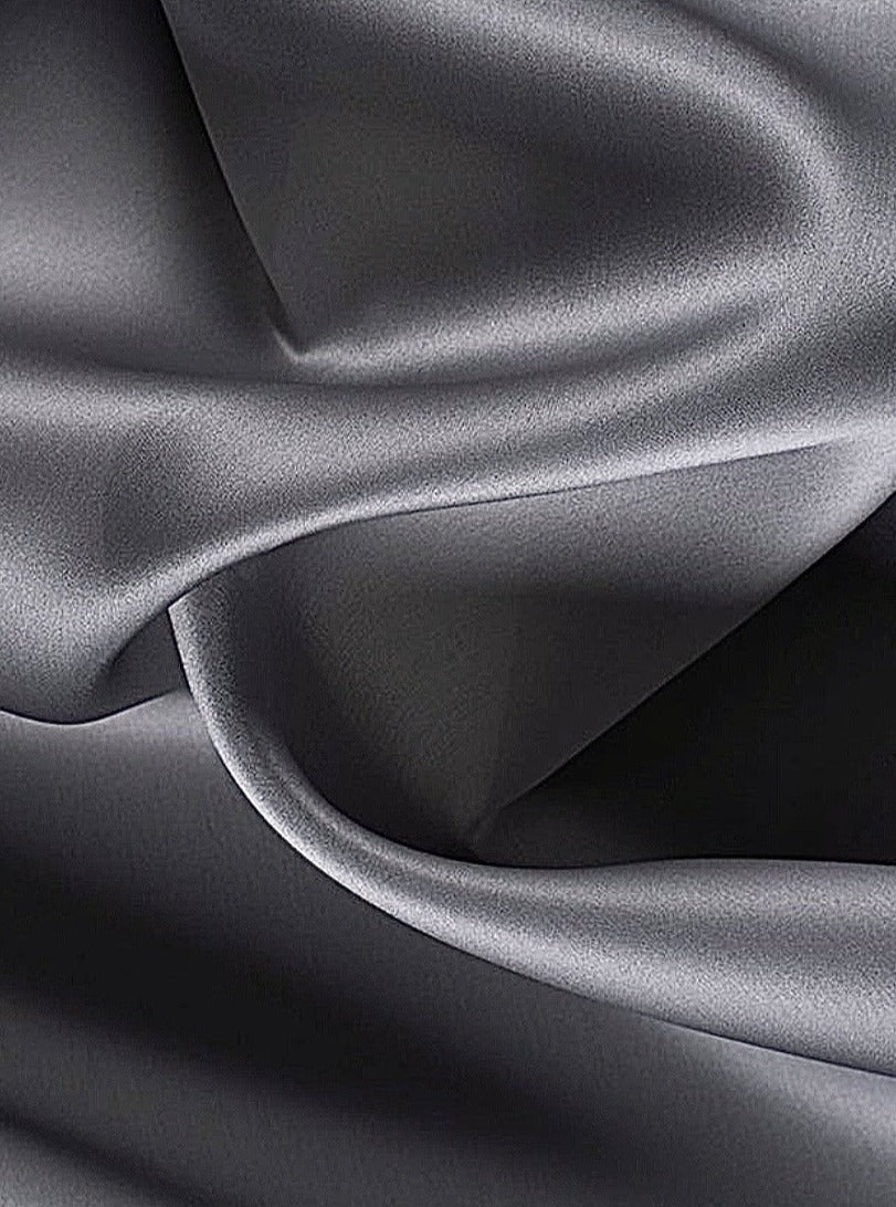  Gray Satin Fabric, Silky Satin Fabric , Bridal Satin Medium Weight, Satin for gown, Shiny Satin,Gray Silk by the yard,gray satin in low price, discounted satin, light gray satin, dark gray satin, silky smooth satin in gray, satin on sale, best quality satin fabric