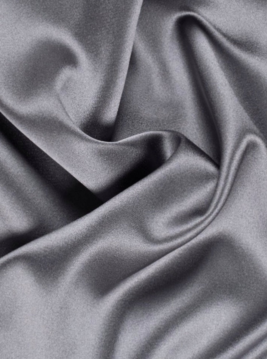  Gray Satin Fabric, Silky Satin Fabric , Bridal Satin Medium Weight, Satin for gown, Shiny Satin,Gray Silk by the yard,gray satin in low price, discounted satin, light gray satin, dark gray satin, silky smooth satin in gray, satin on sale, best quality satin fabric