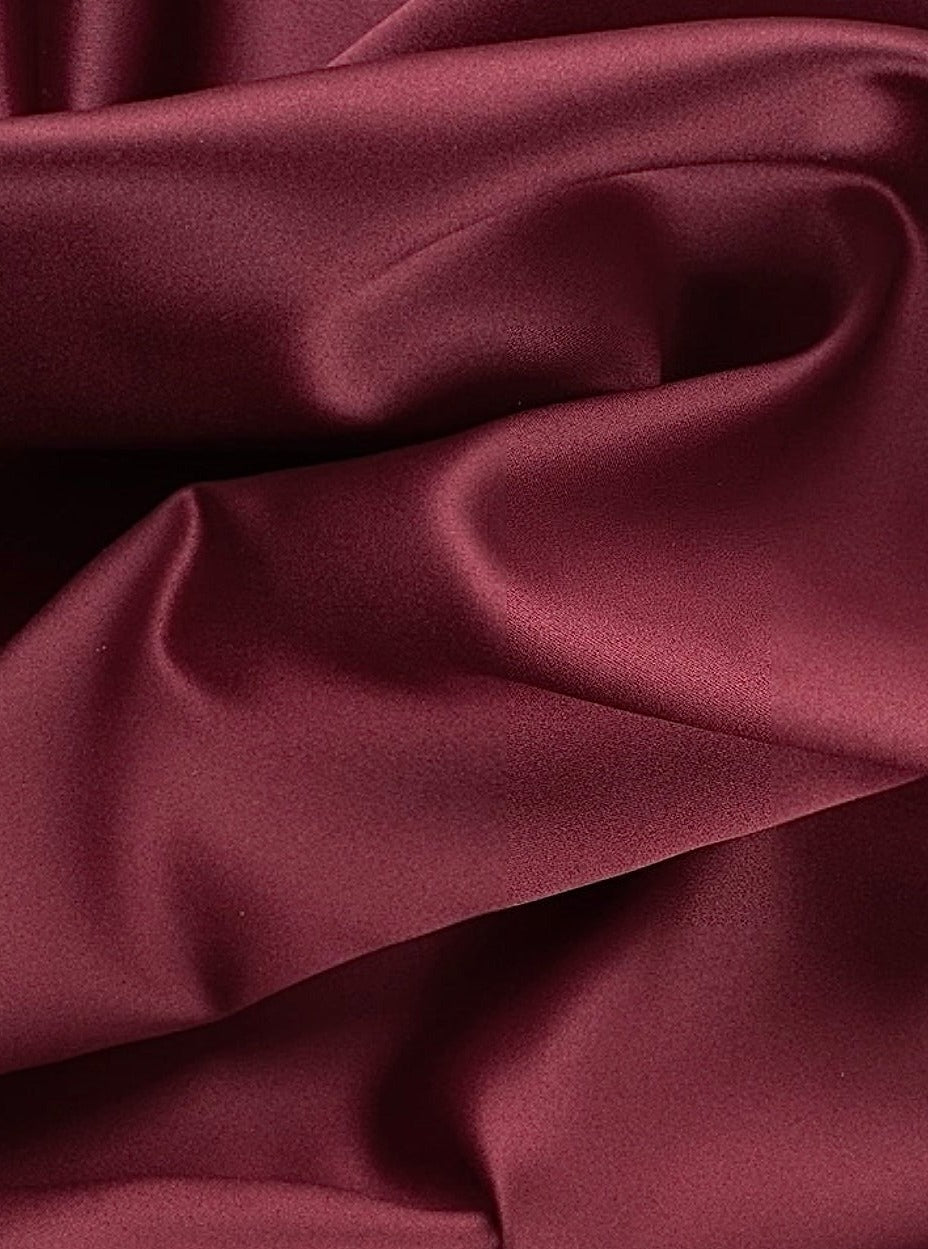 burgundy satin, burgundy stretch satin, burgundy silky smooth satin, burgundy satin for woman, burgundy satin for gown, burgundy satin for home decor, burgundy satin for dresses, satin on sale, satin in low price, best quality satin, buy satin online