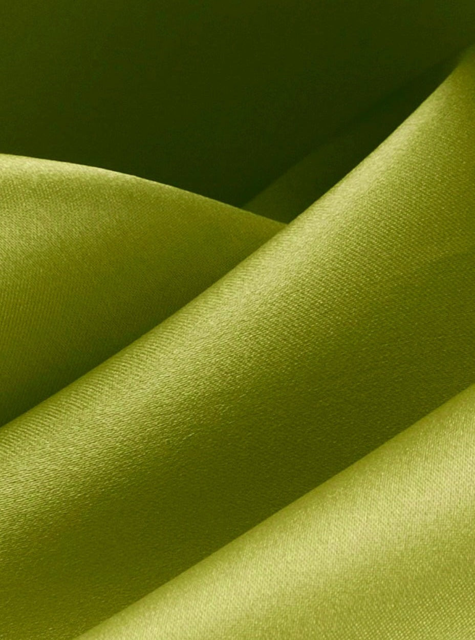  Pesto Green Satin Fabric, Silky Satin Fabric, Green Bridal Satin Medium Weight, Satin for gown, Shiny Satin, Green Silk by the yard, green fabric, light green satin, dark green satin, shinny green satin, green fabric for woman, discounted satin, buy satin online, kiki textile fabrics