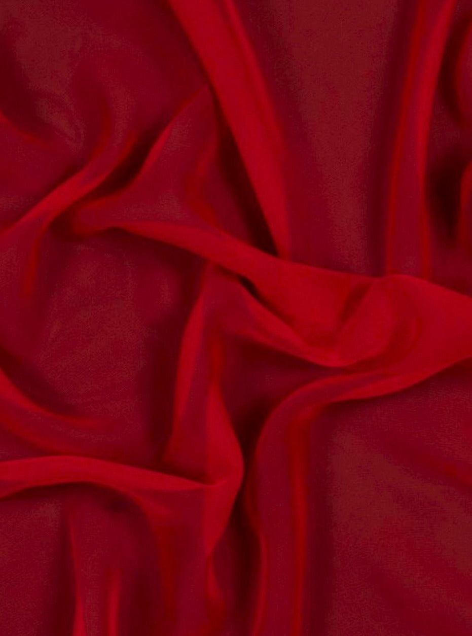 red chiffon, blood red chiffon, light red chiffon, dark red chiffon, chiffon for woman, chiffon for bride, premium chiffon, chiffon in low price, chiffon for party wear, chiffon for gown
