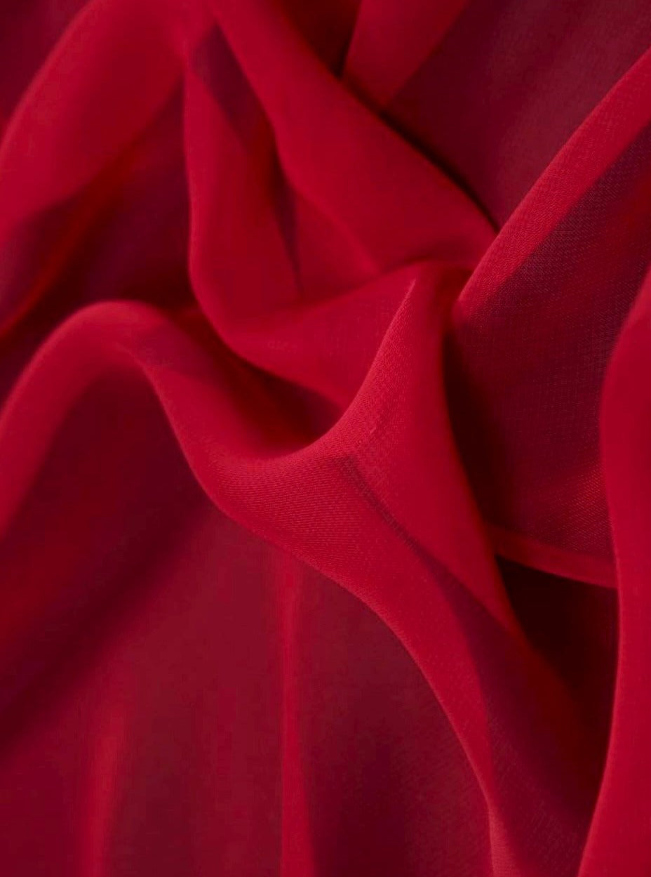 red chiffon, blood red chiffon, light red chiffon, dark red chiffon, chiffon for woman, chiffon for bride, premium chiffon, chiffon in low price, chiffon for party wear, chiffon for gown