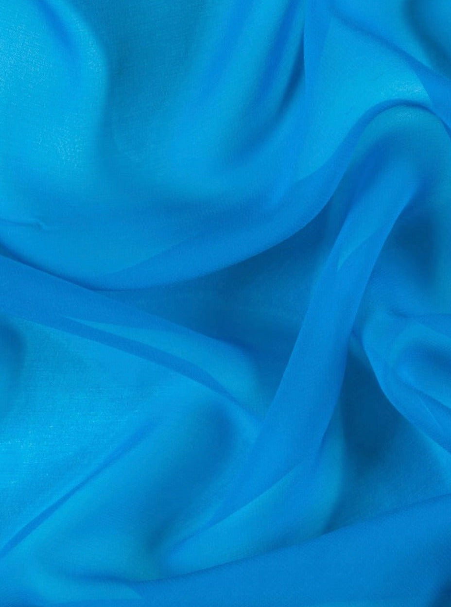 Turquoise chiffon, blue chiffon, aqua blue chiffon, sky blue chiffon, chiffon for woman, chiffon for bride, premium chiffon, chiffon in low price, chiffon for party wear, chiffon for gown