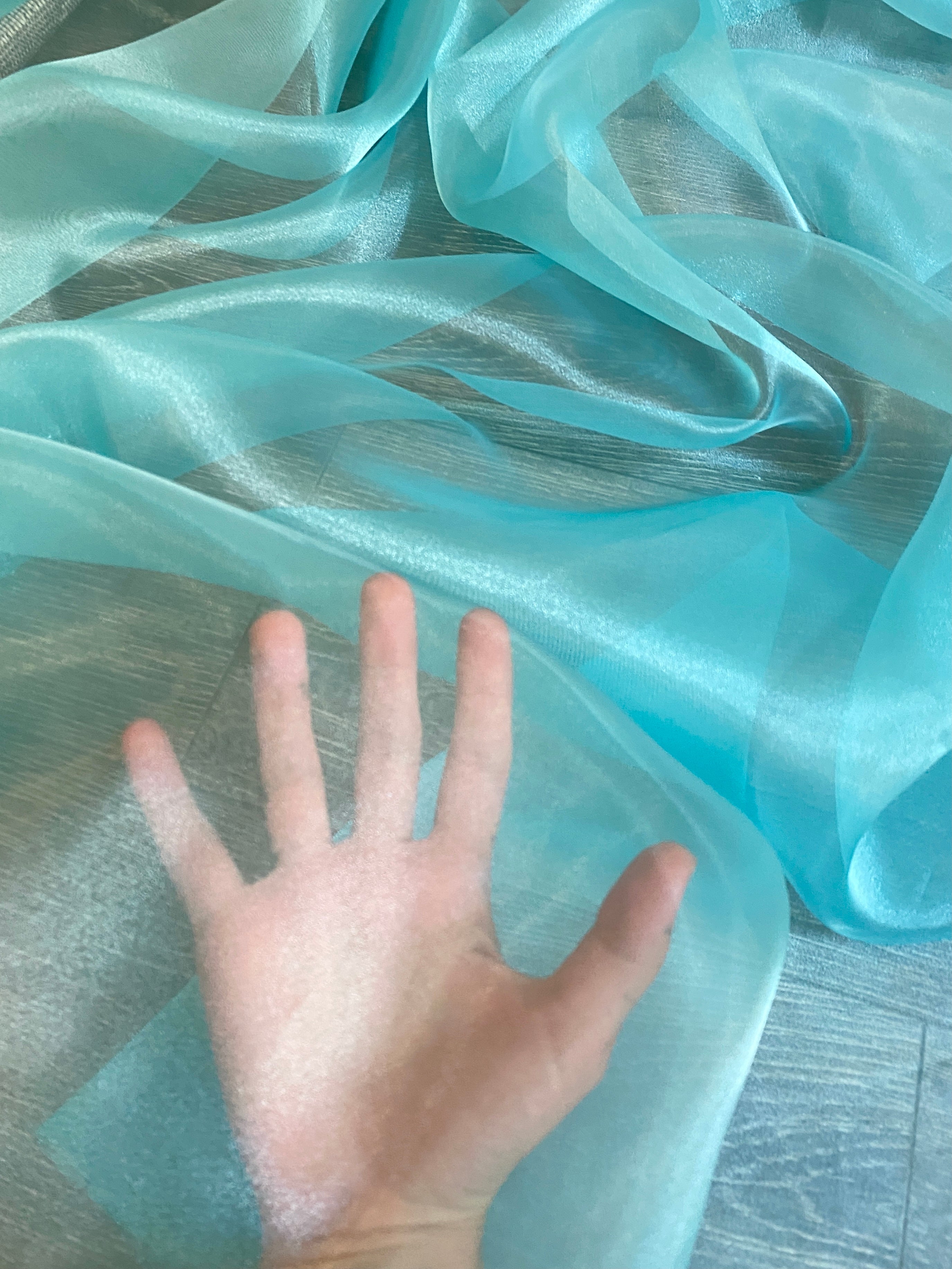 Turquoise Crystal Organza, light blue Crystal Organza for woman, sky blue Crystal Organza, blue Crystal Organza, Crystal Organza in low price, Crystal Organza for bride, Crystal Organza for party wear, premium Crystal Organza, Crystal Organza in low price