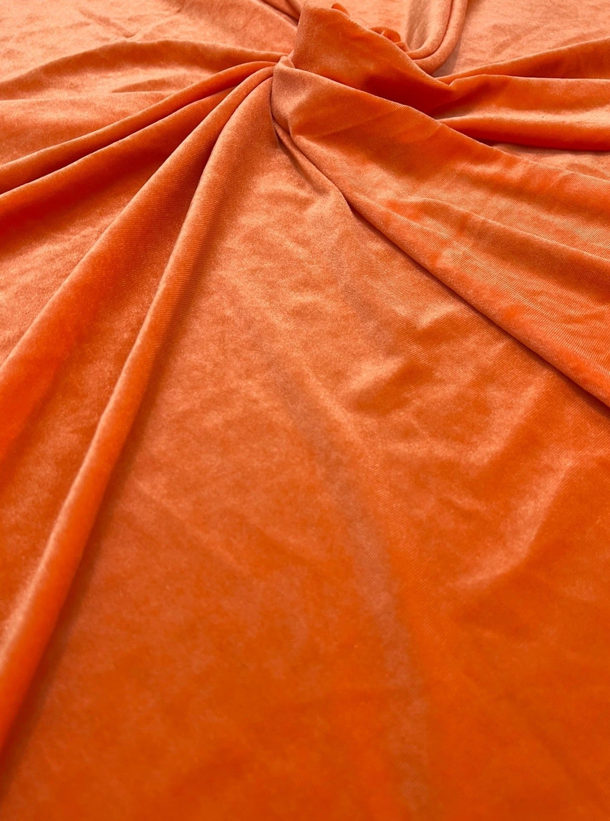 orange stretch velvet, orange velvet for dress, bright orange velvet, fanta color velvet, tangerine color velvet, luxury velvet, kiki textiles, velvet store usa, fabric store los angeles, soft velvet, bridal velvet, 4 way stretch velvet