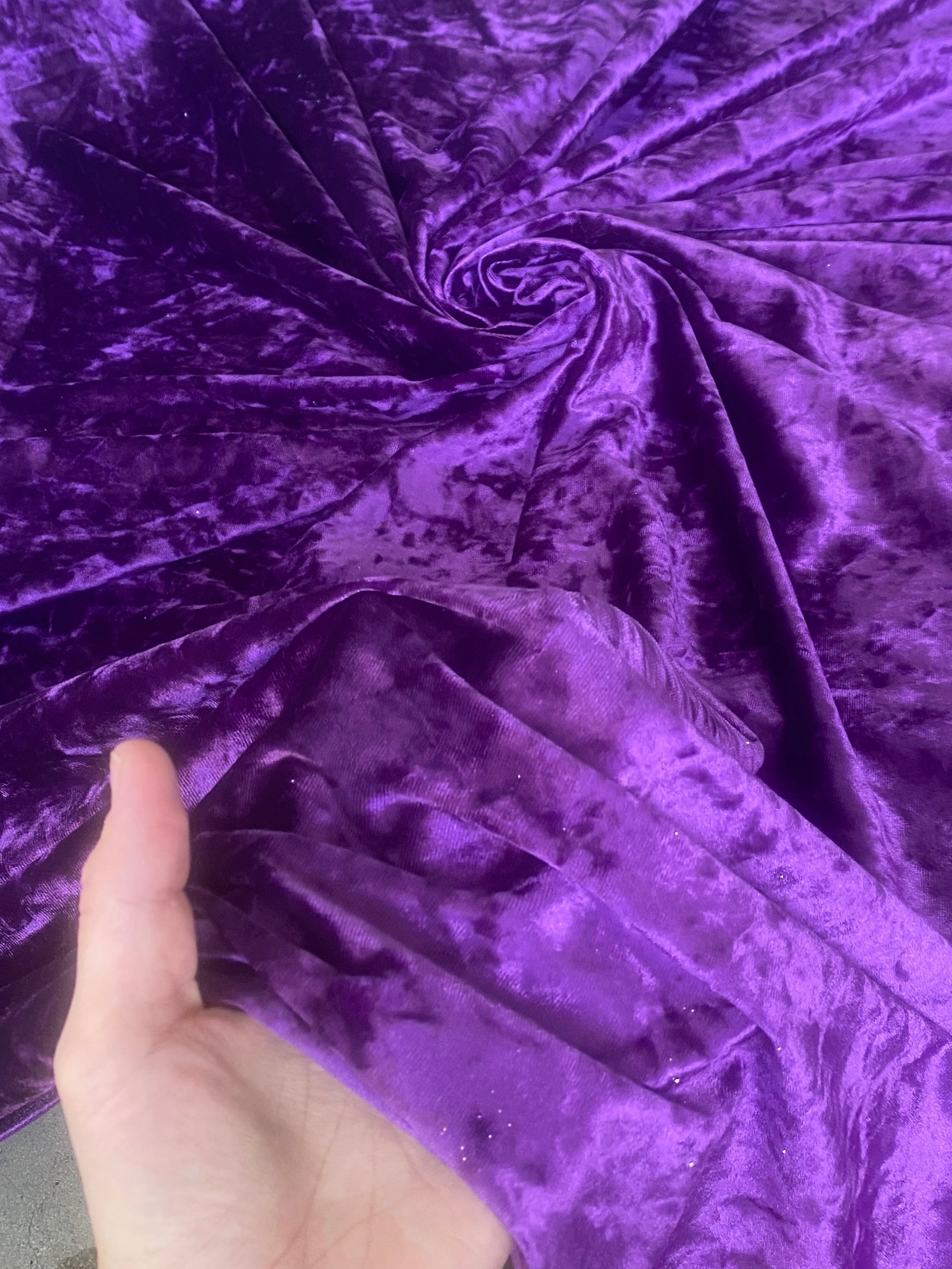 Purple Stretch Crushed Velvet