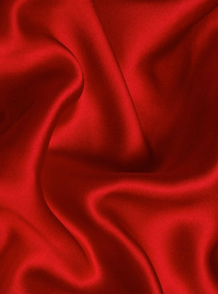 Red Bridal Satin Fabric, Red Duchesse Bridal Shiny Satin by yard, Red Heavy Satin for Wedding Dress, Gown, Backdrop, Red Shiny Fabric, red color fabric for woman, dark red satin, light red satin, shinny red satin, premium satin, buy satin online, luxury satin