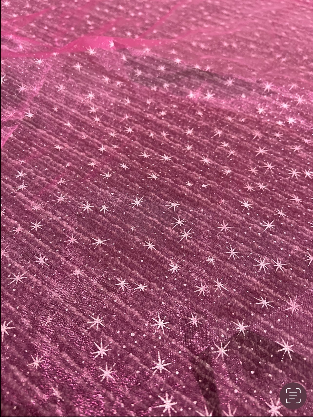 Hot Pink Shooting Star Organza