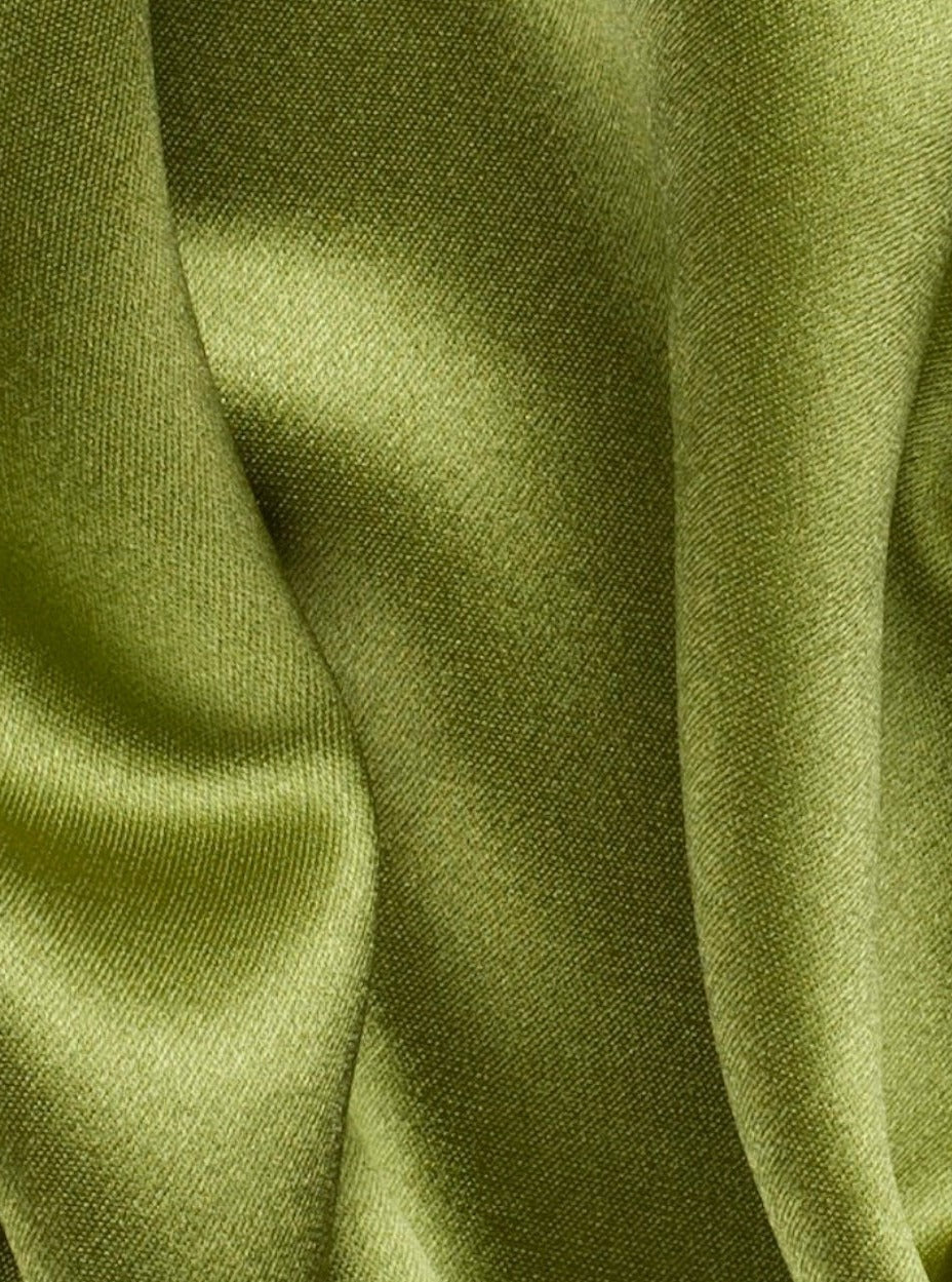 Green Olive Satin Fabric, Silky Satin Fabric, Bridal Satin Medium Weight, Satin for gown, Shiny Satin, Green Olive Silk by the yard, green satin in low price, discounted satin, light green satin, dark satin, silky smooth satin in green, satin on sale, best quality satin fabric