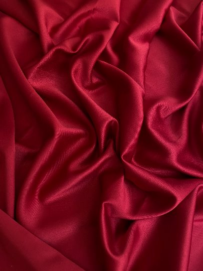 burgundy stretch crepe back satin, maroon stretch crepe back satin, dark red stretch crepe back satin, premium stretch crepe back satin, satin for bride, satin for woman, satin in low price, cheap satin, satin on sale