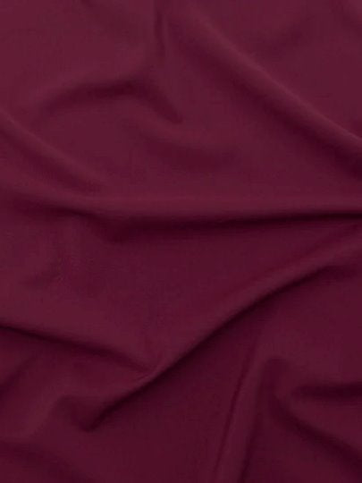 burgundy stretch Crepe, maroon stretch crepe, red wine stretch crepe, stretch crepe for woman, stretch crepe for bride,  crepe on discount, crepe in low price, crepe on sale, premium crepe, solid crepe