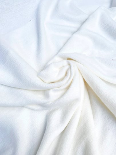White Plush Knit Fabric, off White Plush Knit Fabric, bright White Plush Knit Fabric, milky White Plush Knit Fabric, Knit Fabric for woman in white, Knit Fabric for blanket, Knit Fabric for scarfs, Knit Fabric for cozy dresses, Knit Fabric on discount, Knit Fabric on sale