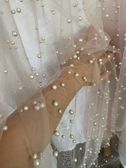 nude Pearl Tulle, white pearl Tulle, bright white pearl Tulle, off white Pearl Tulle, shinny Pearl Tulle, Pearl Tulle for woman, Pearl Tulle for bride, Pearl Tulle on discount, Pearl Tulle on sale, premium Pearl Tulle, buy Pearl Tulle online