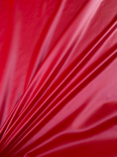 Shavali Fabric 2-Way Stretch Red Faux Leather Fabric by The Yard