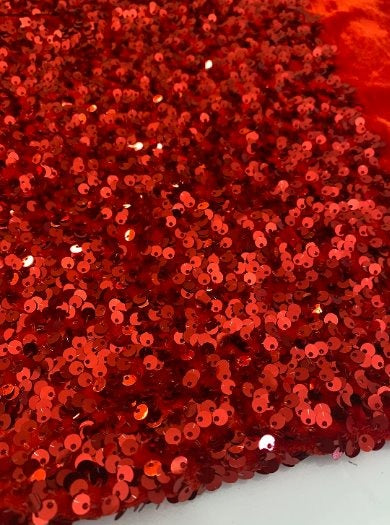 Red Sequin on Velvet