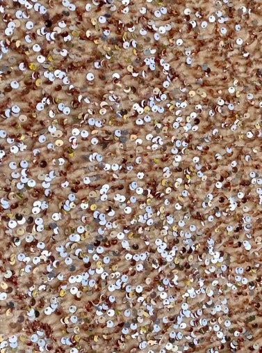 rose gold Sequin on Velvet, light brown sequin on velvet, dusty gold sequin on velvet, gold sequin on velvet, velvet on discount, velvet on sale, buy velvet online, kikitextile velvet, premium velvet, velvet for gown, velvet for woman, velvet for bride