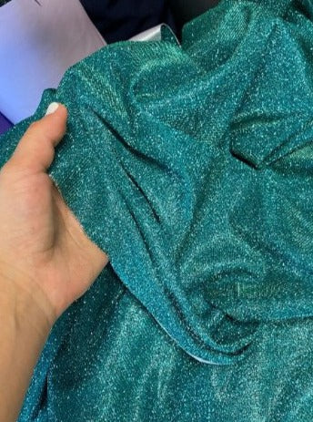 teal green metallic lurex, light green metallic lurex, dark green metallic lurex, lime green metallic lurex, khaki green metallic lurex, metallic lurex for woman, party wear metallic lurex, shiny lurex, metallic lurex for bride, lurex on discount, lurex on sale, buy metallic lurex online