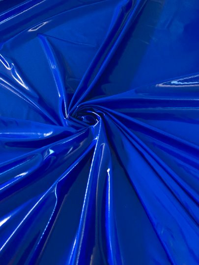 Royal Blue Glossy Stretch Patent Leathe/Latex