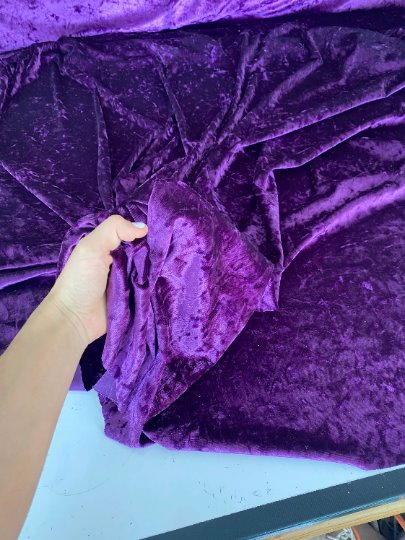 Purple Stretch Crushed Velvet