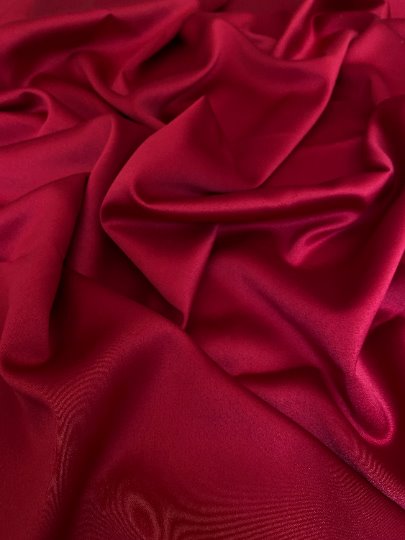 burgundy stretch crepe back satin, maroon stretch crepe back satin, dark red stretch crepe back satin, premium stretch crepe back satin, satin for bride, satin for woman, satin in low price, cheap satin, satin on sale