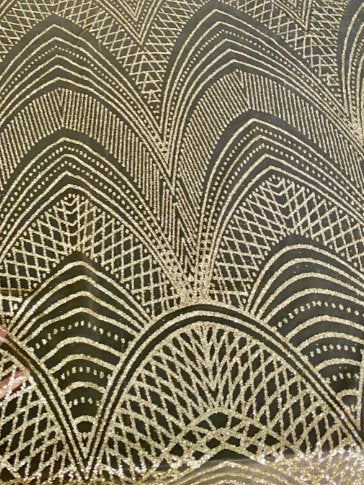 Gold Glitter on Mesh