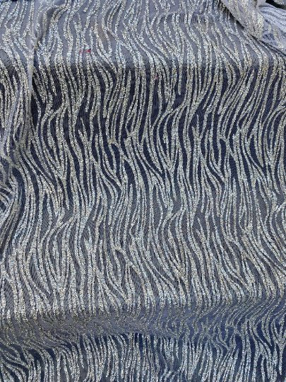 Silver Wave Design Lace, dark silver Lace, light silver lace, lace for woman, lace for bride,  lace on discount, lace on sale, premium lace, kiki textile lace, lace for party wear dresses