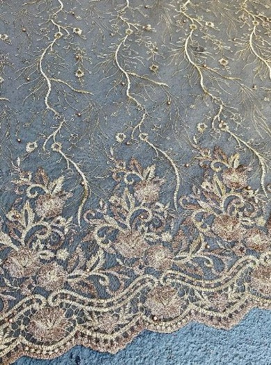 gold Embroidered Lace, multicolor Embroidered Lace, embroidered Lace, Embroidered Lace for woman, Embroidered Lace for bride, Embroidered Lace in low price, Embroidered Lace on sale, premium Embroidered Lace