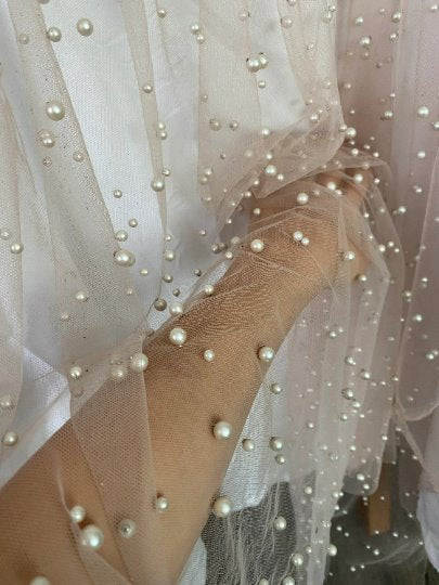 nude Pearl Tulle, white pearl Tulle, bright white pearl Tulle, off white Pearl Tulle, shinny Pearl Tulle, Pearl Tulle for woman, Pearl Tulle for bride, Pearl Tulle on discount, Pearl Tulle on sale, premium Pearl Tulle, buy Pearl Tulle online