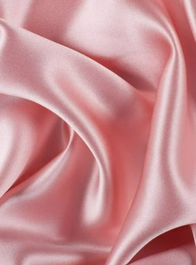 100% Silk Duchess Satin Fabric Pink x Gold Color 56 wide by the yard  [11032]