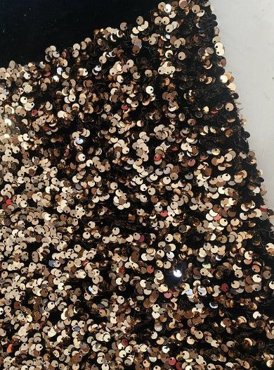 gold Sequin on Velvet, dusty gold sequin on velvet, yellow gold sequin on velvet, light gold sequin on velvet, velvet on discount, velvet on sale, buy velvet online, kikitextile velvet, premium velvet, velvet for gown, velvet for woman, velvet for bride