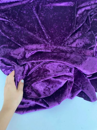 Purple Stretch Crushed Velvet