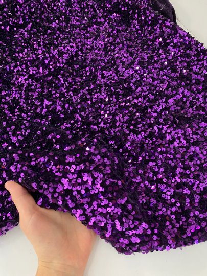 purple Sequin on Velvet, dark purple sequin on velvet, light purple sequin on velvet, shinny purple sequin on velvet, velvet on discount, velvet on sale, buy velvet online, kikitextile velvet, premium velvet, velvet for gown, velvet for woman, velvet for bride