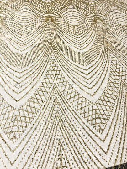 Gold Glitter on Mesh