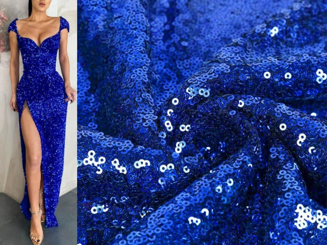 Royal Blue Sequin on Mesh, blue stretch Sequin Mesh, dark blue Sequin on Mesh, Stretch Sequin Mesh, Stretch Sequin Mesh for woman,  Stretch Sequin Mesh for bride, Stretch Sequin Mesh on sale, Stretch Sequin Mesh on discount, Stretch Sequin Mesh online