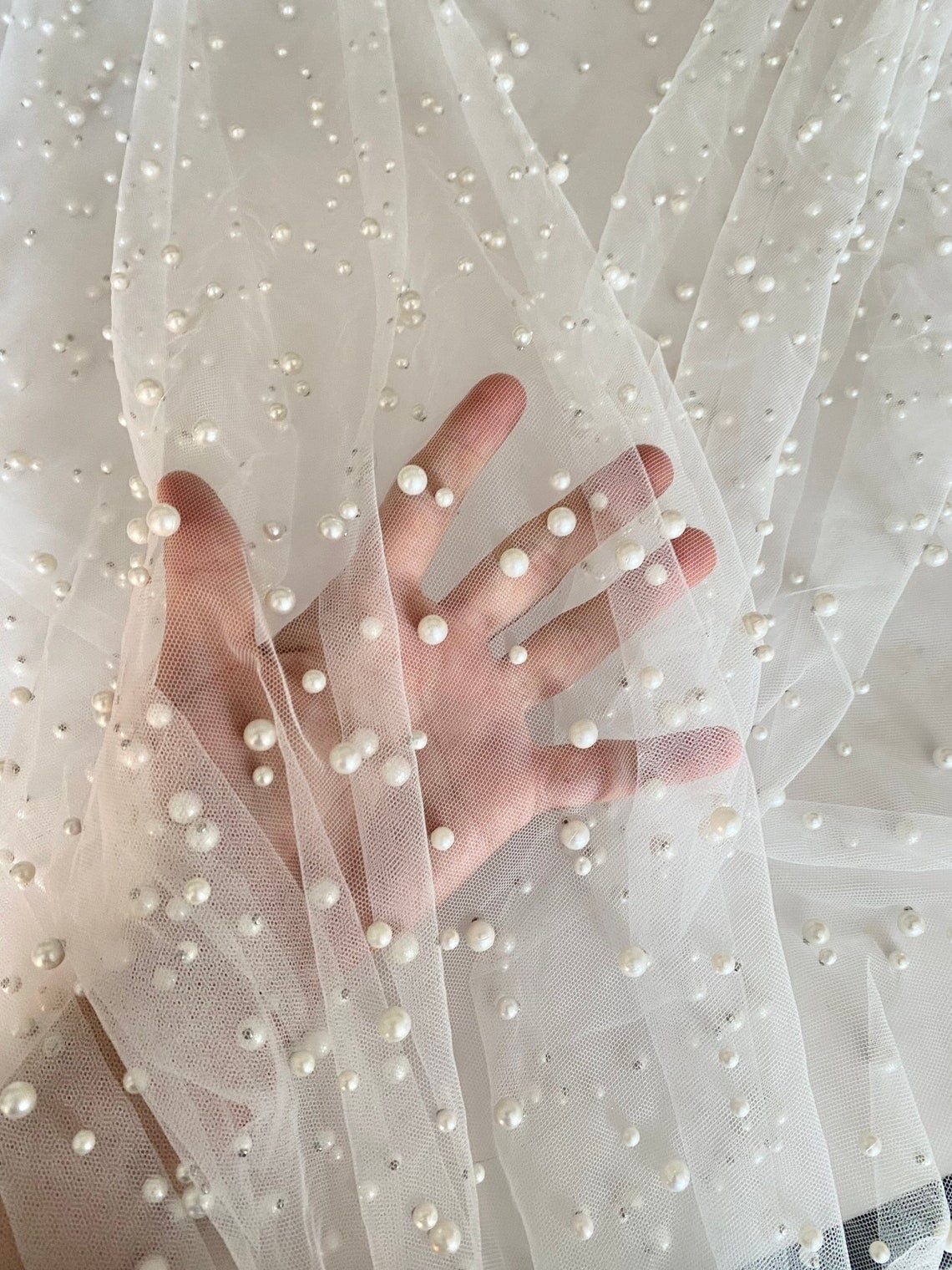 off white Pearl Tulle, white pearl Tulle, bright white pearl tulle, milky white Pearl Tulle, shinny Pearl Tulle, Pearl Tulle for woman, Pearl Tulle for bride, Pearl Tulle on discount, Pearl Tulle on sale, premium Pearl Tulle, buy Pearl Tulle online