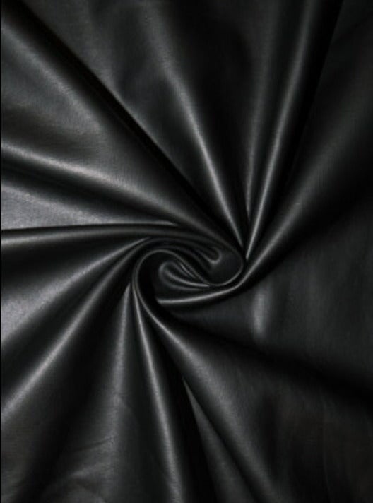 black 2 way stretch Faux Leather, black Faux Leather, Faux Leather for jackets, Faux Leather for bags, Faux Leather on discount, Faux Leather on sale, premium Faux Leather, dark grey Faux Leather, jet black Faux Leather, Faux Leather for tops, Faux Leather for leggings