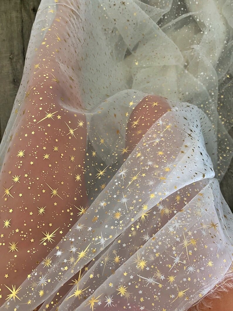 Gold Star Organza