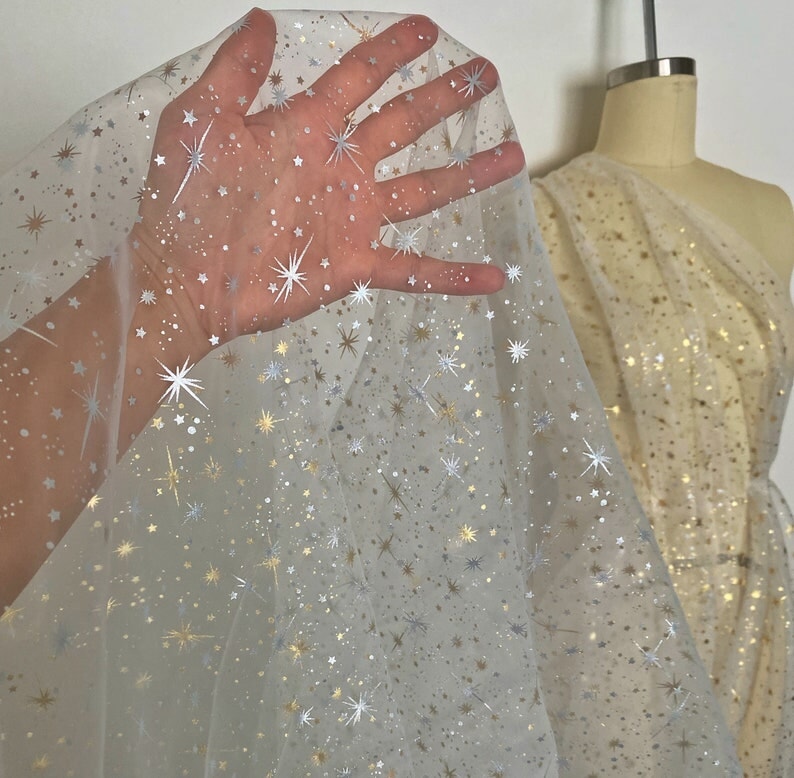 Gold Star Organza