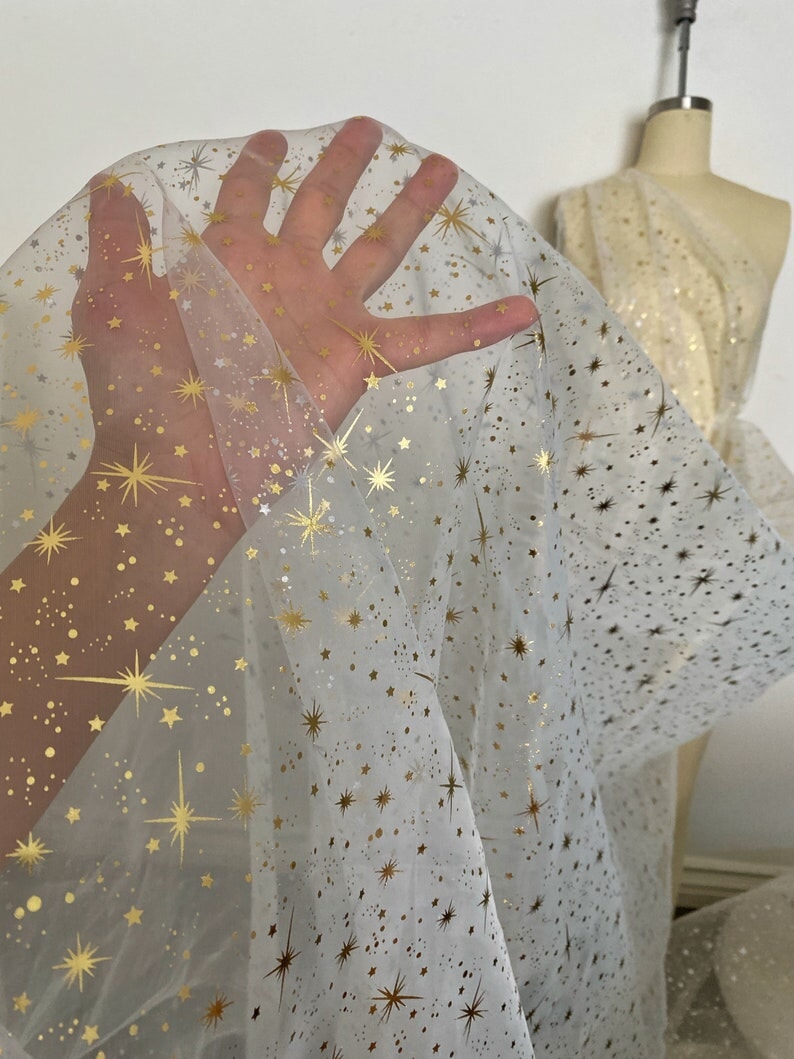 Gold Star Organza