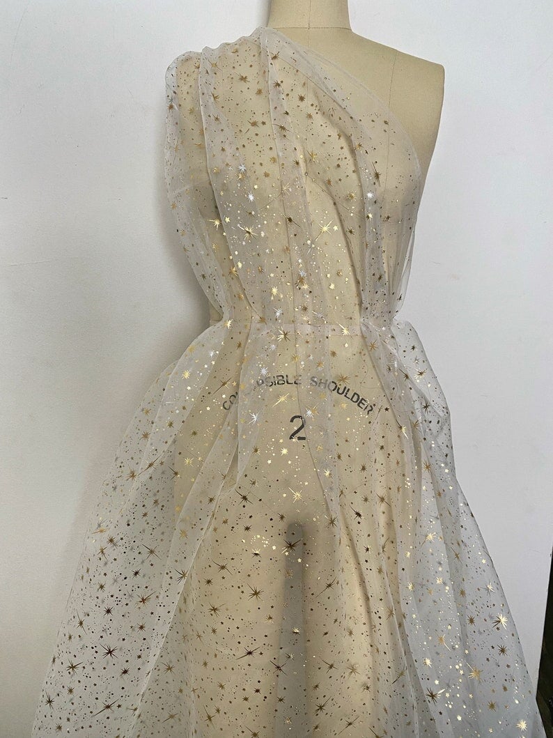 Gold Star Organza