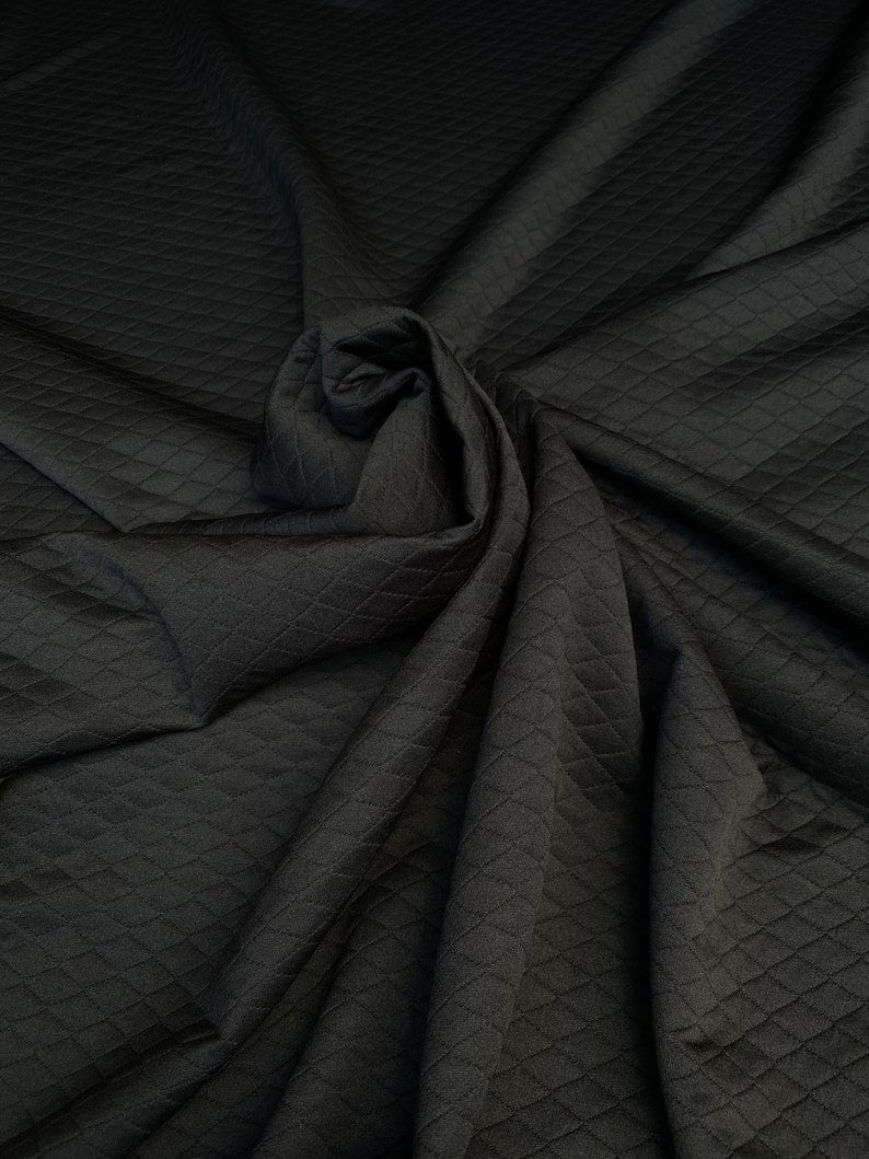 Mini Diamond Black Quilted Knit, Mini Diamond dark grey Quilted Knit, quilted knit for woman, quilted knit for jackets, quilted knit for coats, premium knit, quilted knit on sale, low price knit, buy knit online, cheap quilted knit