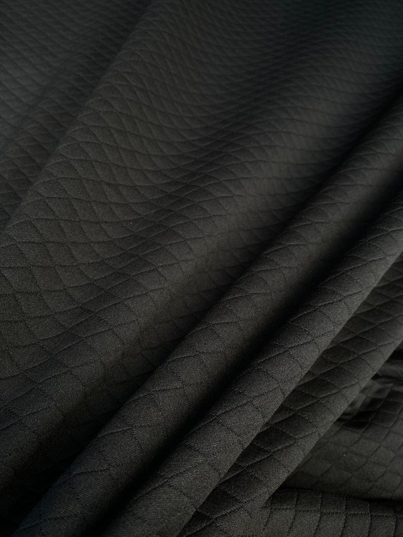 Mini Diamond Black Quilted Knit, Mini Diamond dark grey Quilted Knit, quilted knit for woman, quilted knit for jackets, quilted knit for coats, premium knit, quilted knit on sale, low price knit, buy knit online, cheap quilted knit