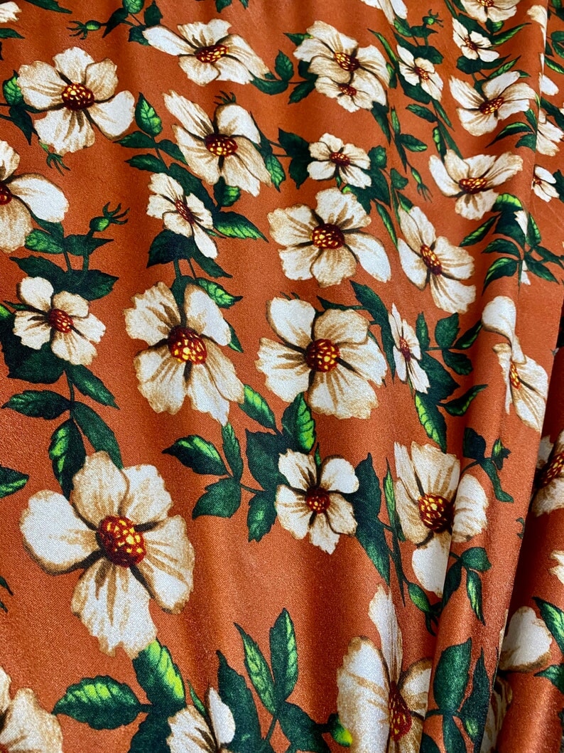 Floral Print Velvet Fabric