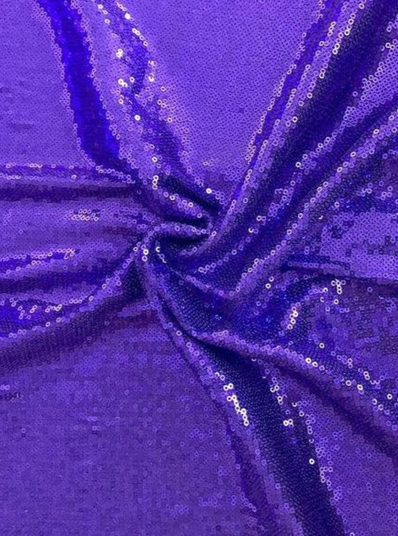 purple sequin fabric for party dress, kikitextiles california